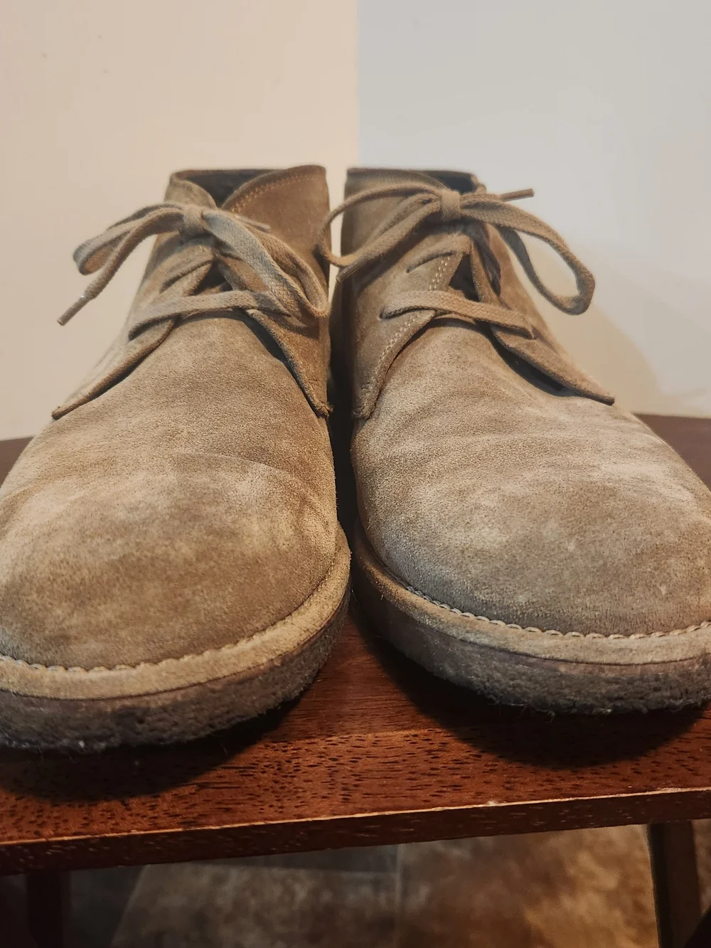 Allen Edmonds Montauk Suede Chukka Boot Crepe Sole Shoe Italy Mens Sz 9D Beige